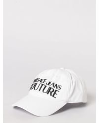 Versace Jeans Couture - Cotton Twill Hat With Logo Print - Lyst