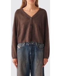 Max Mara - Slim Fit Virgin Wool V-Neck Cardigan With Dropped Shoulders - Lyst