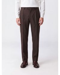 Briglia 1949 - Straight Fit Pleated Virgin Wool Tailored Trousers - Lyst