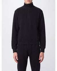 Entire studios - Crewneck Cotton Sweatshirt With Partial Buttoning - Lyst