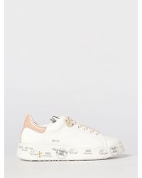 Premiata - Belle Leather Sneakers With Rhinestones - Lyst