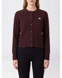 Maison Kitsuné - Maison Kitsun&Eacute Chillax Fox Logo Patch Merino Wool Cardigan - Lyst