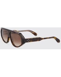 Emmanuelle Khanh - Ozone Rectangular Tortoiseshell Acetate Sunglasses - Lyst