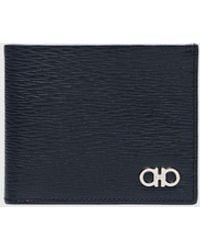 Ferragamo - Gancini Embossed Calfskin Leather Bifold Wallet - Lyst