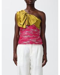 Valentino - Silk Blend One Shoulder Top - Lyst