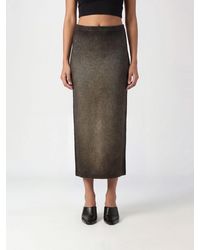 Avant Toi - Wool And Cashmere Knit Midi Pencil Skirt With Elastic Waist - Lyst