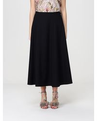 Alberta Ferretti - Wool Blend Midi Skirt - Lyst