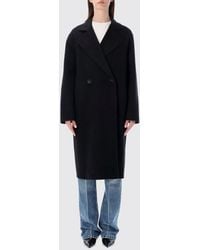 Stella McCartney - Long Double-Breasted Pure Wool Coat With Lapels - Lyst