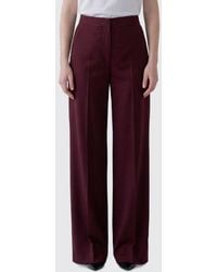 Max Mara - High-Waisted Flared Crêpe Trousers With Slash Pockets - Lyst
