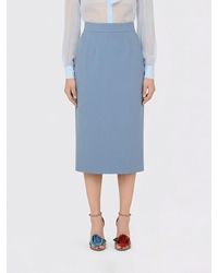 Dolce & Gabbana - Dolce &Amp Gabbana Cady Midi Skirt - Lyst