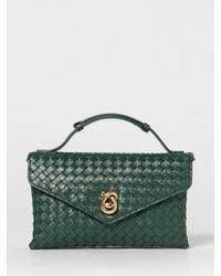 Bottega Veneta - Knot Lock Woven Leather Bag - Lyst