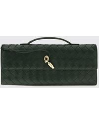 Bottega Veneta - Medium Andiamo Intrecciato Lambskin Top Handle Bag - Lyst