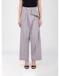 Issey Miyake - Akimbo High-Waisted Wide-Leg Trousers With Asymmetric Design - Lyst