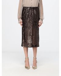 Twinset - Slim Fit Sequin Pencil Midi Skirt With High Waist - Lyst