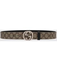 Gucci - Reversibler Gg Gürtel Aus Kunstleder - Lyst