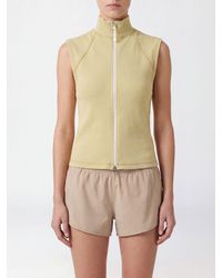 Alysi - X Wokstore Slim Fit Ribbed Cotton Top With High Neck And Zip - Lyst
