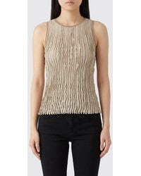 Giorgio Armani - Pleated Silk Top - Lyst