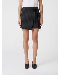 Sportmax - Pinstriped Virgin Wool Blend Mini Skirt - Lyst