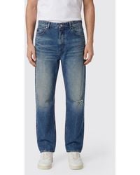 MM6 by Maison Margiela - Printed Denim Straight Jeans - Lyst
