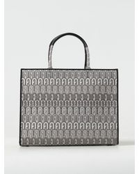 Furla - Opportunity L Bag In Canvas With Jacquard Logo - Lyst