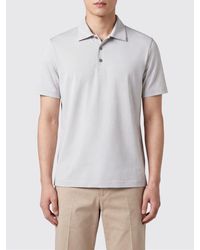 Herno - Short-Sleeved Cotton Polo Shirt With Classic Three-Button Collar - Lyst