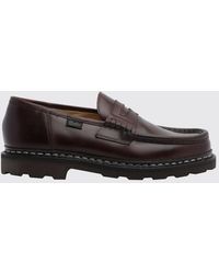 Paraboot - Smooth Calfskin Penny Loafers With Saddle Strap - Lyst