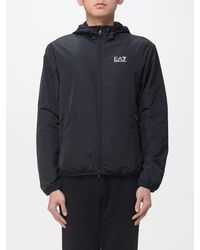 EA7 - Technical Fabric Hooded Jacket - Lyst