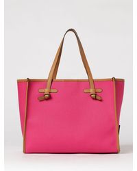 Gianni Chiarini - Marcella Cotton Canvas And Leather Bag - Lyst