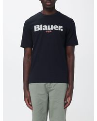 Blauer - Cotton T-Shirt With Logo - Lyst