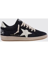 Golden Goose - Ball Star Leather And Suede Sneakers With Contrasting Logo - Lyst