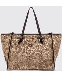 Gianni Chiarini - Marcella Cotton Blend Shoulder Bag With Leather Handles - Lyst