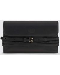 Moschino - Tie Me Leather Mini Crossbody Bag With Chain - Lyst