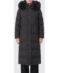 Moorer - Long Waterproof Puffer Coat With Shearling Hood - Lyst