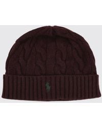 Polo Ralph Lauren - Wool And Cashmere Blend Beanie With Contrast Pony Logo - Lyst