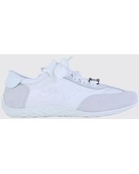 Roger Vivier - Viv Low Leather And Fabric Sneakers With Jewel Buckle - Lyst
