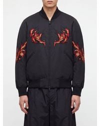 Y-3 - Nylon Bomber Jacket With Contrast Logo On The Back - Lyst