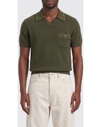 Versace - Cotton Knit Polo Shirt - Lyst