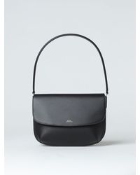 A.P.C. - Sarah Bag In Leather With Logo - Lyst