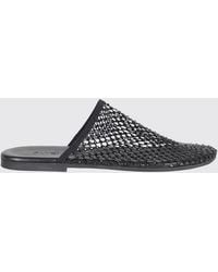 Alysi - Mules Aus Perforiertem Nylon Mit Strasssteinen - Lyst
