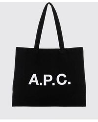 A.P.C. - Diane Cotton Blend Tote Bag - Lyst