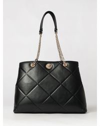 Twinset - Quilted Synthetic Leather Tote Bag With Metal Mesh Handles - Lyst