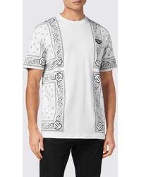 Philipp Plein - Monogram And Bandana Print Cotton T-Shirt - Lyst
