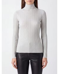 Fabiana Filippi - Slim Fit Long-Sleeved Pleated Turtleneck Sweater - Lyst