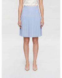 MM6 by Maison Margiela - High-Waisted Pleated Cotton Poplin Mini Skirt - Lyst