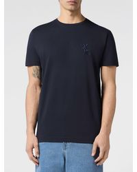 Billionaire - Cotton Crewneck T-Shirt With Tone-On-Tone Embroidered Logo - Lyst
