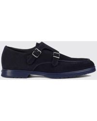 Doucal's - Suede Monk Strap Shoes - Lyst