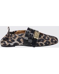 Ganni - Animal Print Recycled Viscose Ballerinas - Lyst