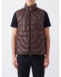 CASABLANCA - Quilted Nylon Padded Gilet With High Neck And Zip Closure - Lyst