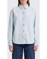 Agolde - Recycled Cotton Denim Shirt With French Collar And Pockets - Lyst