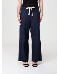 Max Mara - Cotton Wide-Leg Trousers - Lyst